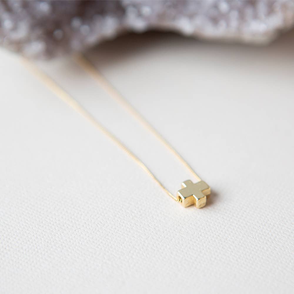 Faith Over Fear Cross Necklace | Christian