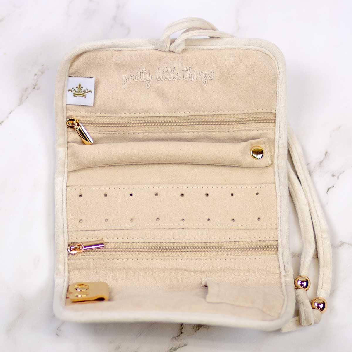 Quilted Favorite Things Jewelry Organizer Off White 6.25x9.75