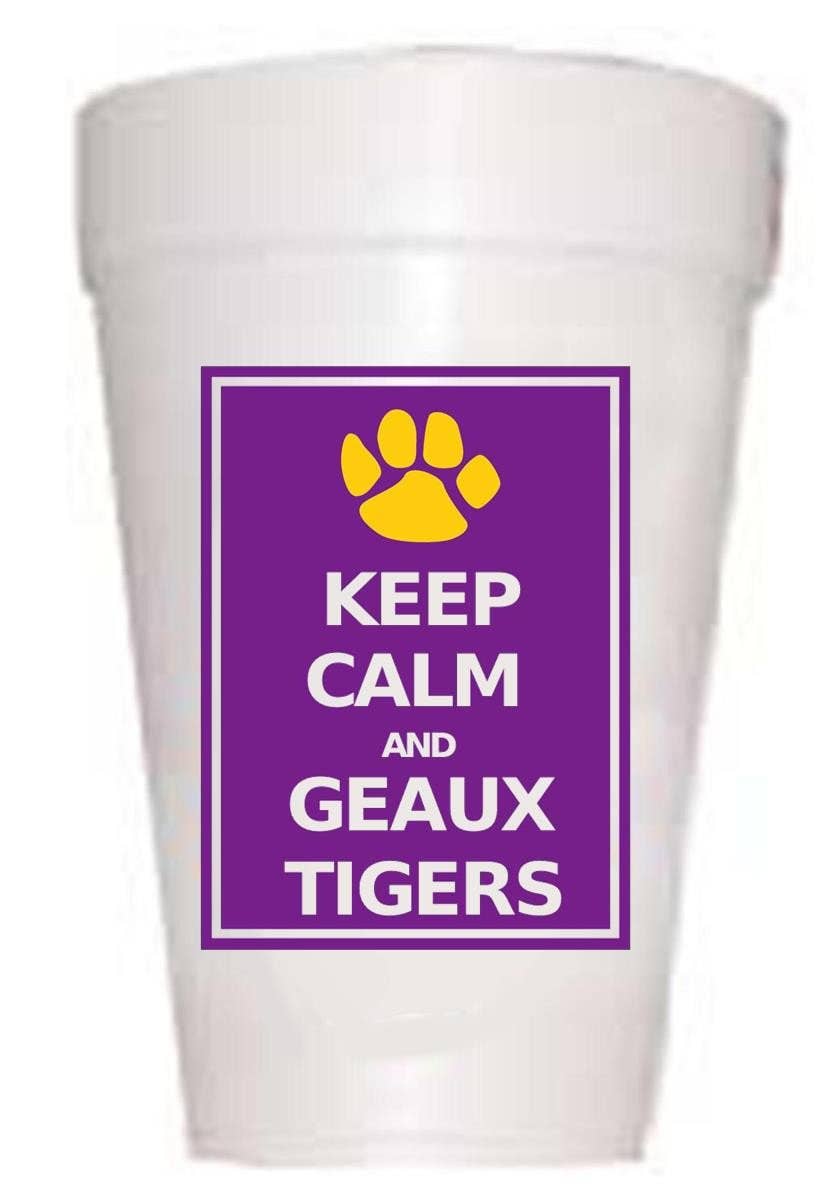 Keep Calm Styrofoam Tailgating Cups-Louisiana