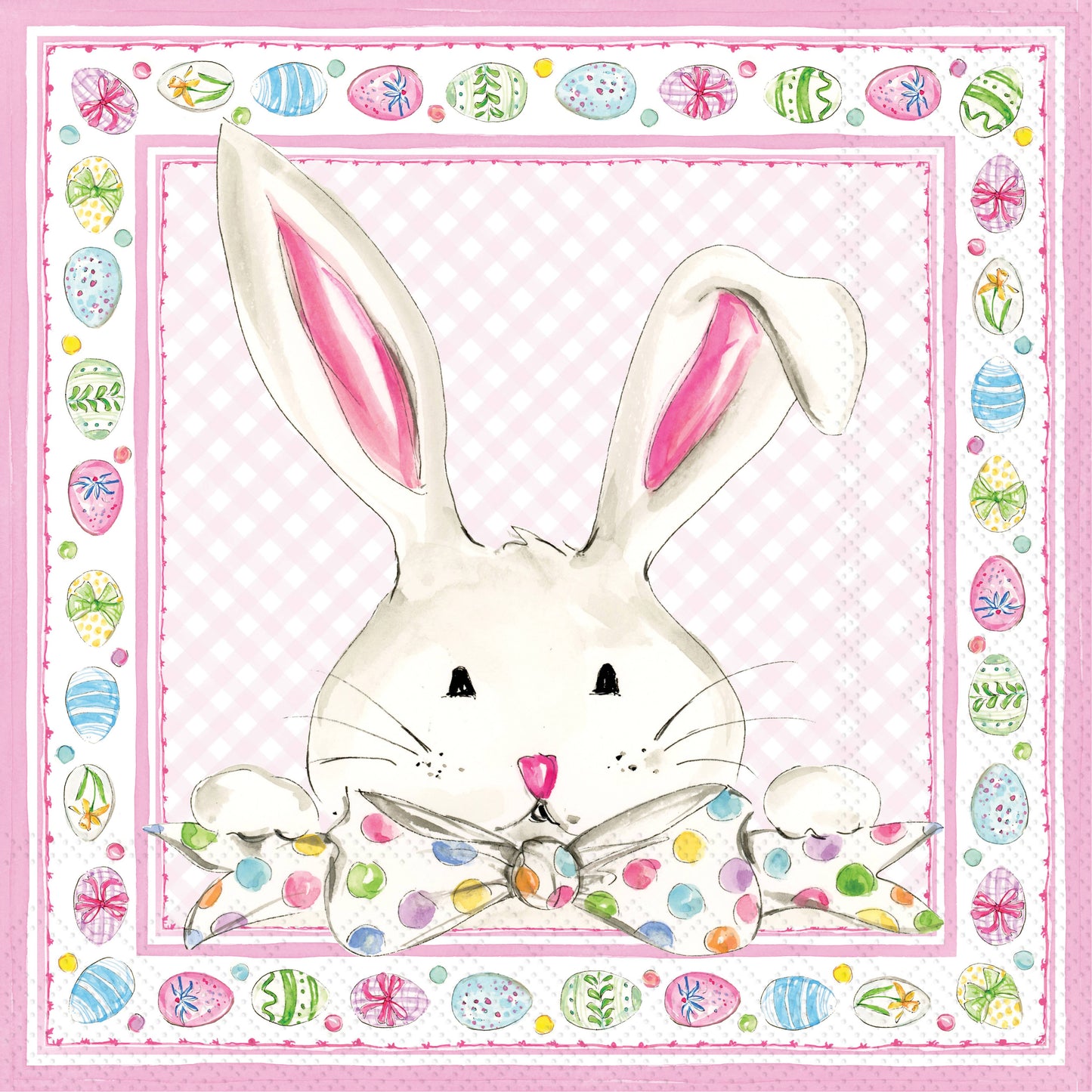 Paper Cocktail Napkin 20 Ct Easter Bunny Floral Rosanne Beck