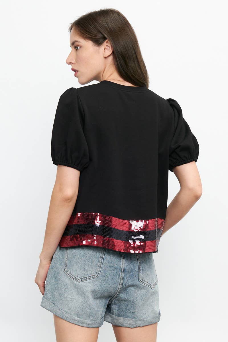 51098 - GAMEDAY SEQUIN TOP