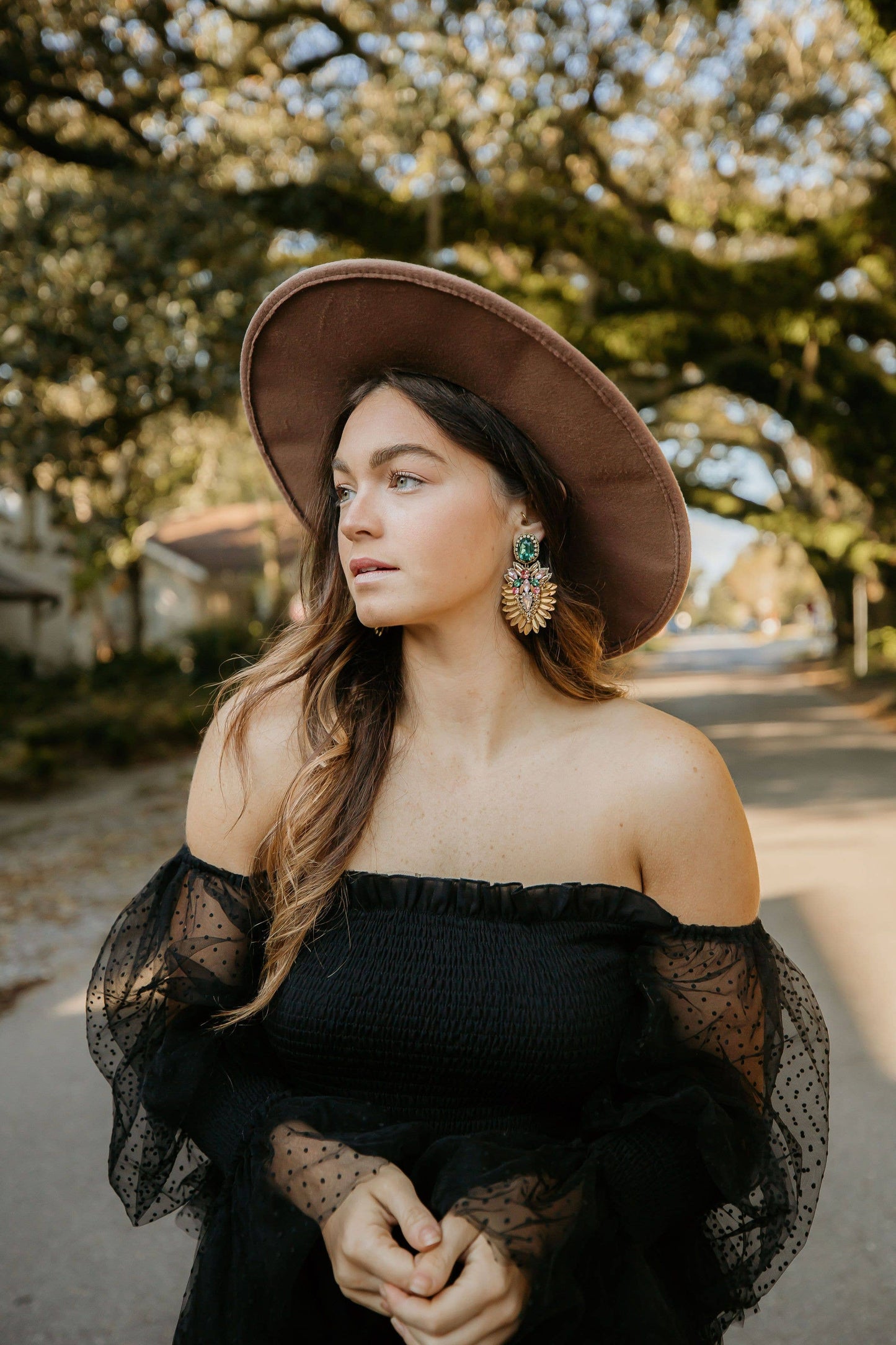 Statement Earrings - Multi Colored Statement Earrings, Green