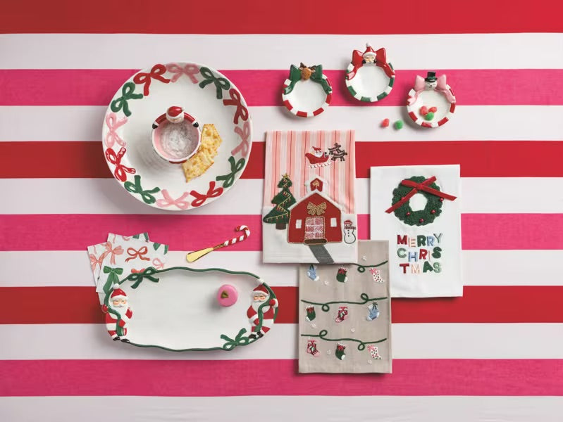 Bow Santa Chip and Dip Set