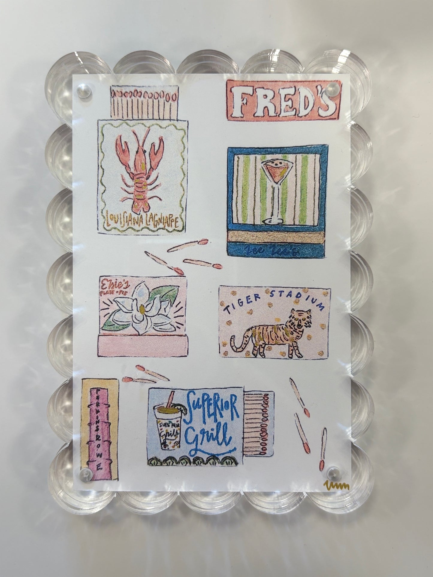 MBM Matchboxes Scalloped Acrylic Blocks