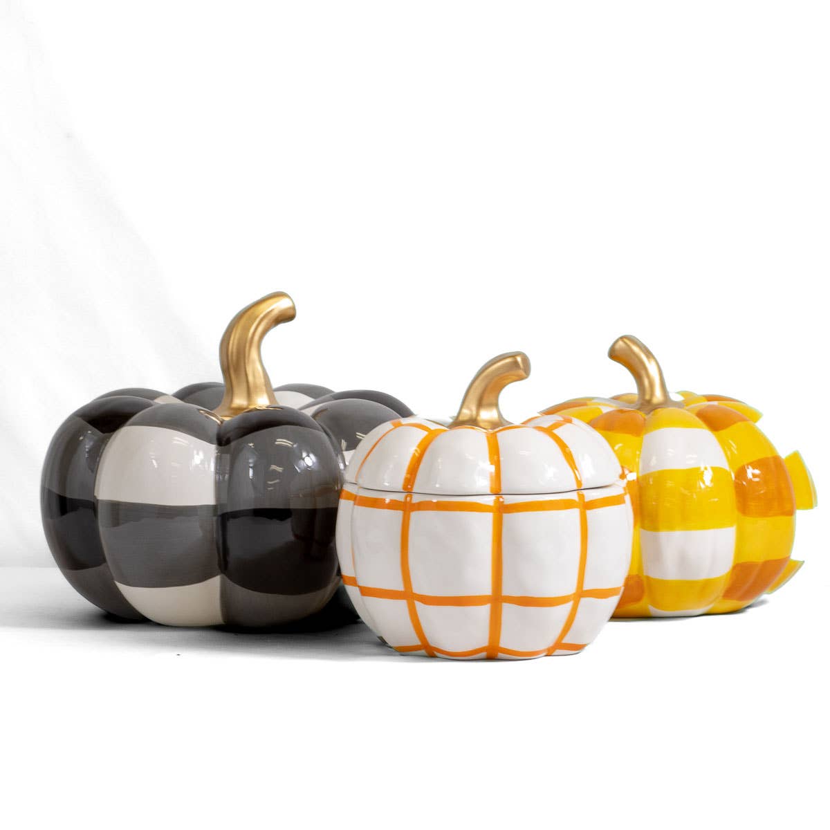 Aiden Pumpkin Décor White/Orange 7x5.5