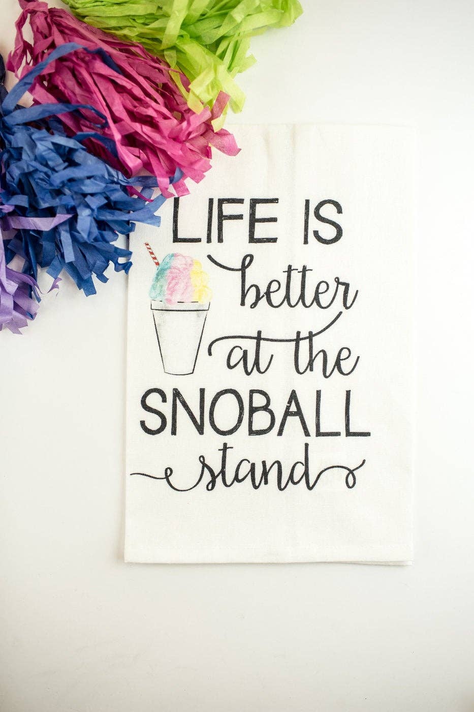 Life Is Better Snoball Kitchen Towel