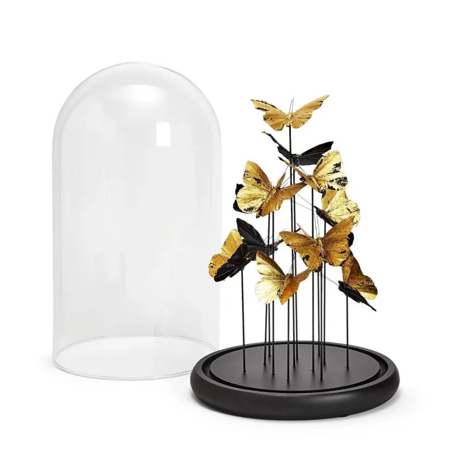 Gold Butterflies Dome Small