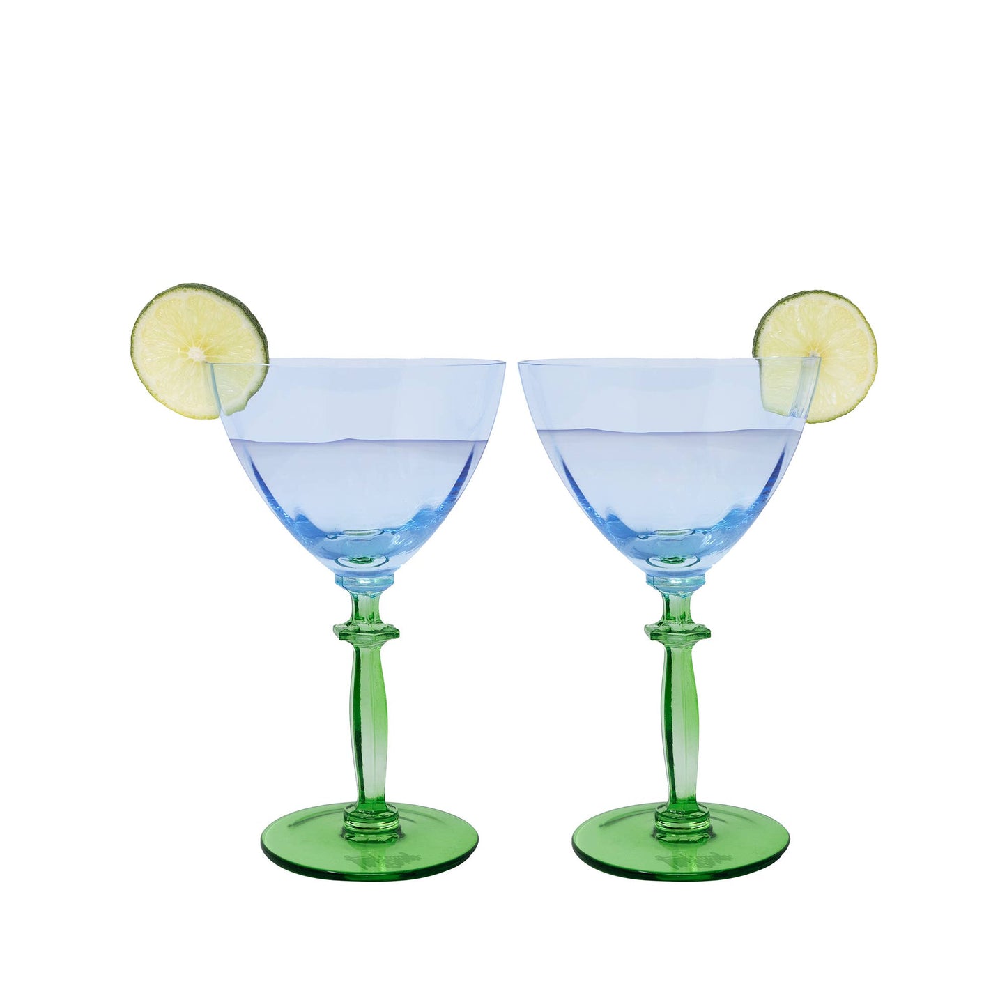 Wine Glass Set, Hydrangea Blue/Peninsula Green