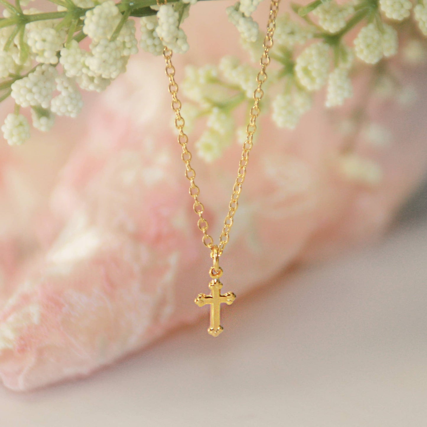 Classic Baby Cross Gold Necklace for every Order CJ-300