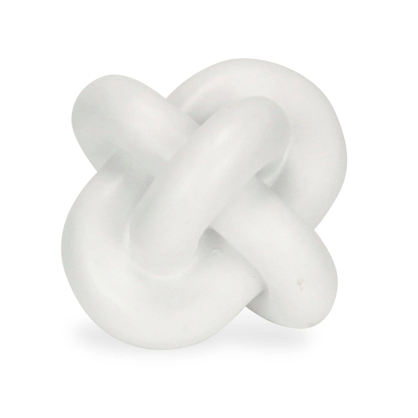 Minyoro Resin Chain Knot Sculpture (white)