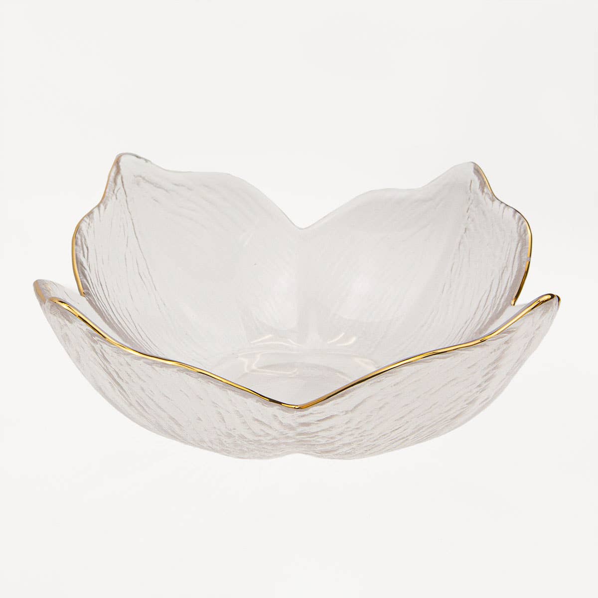 Magnolia Glass Bowl Clear/Gold 6.5x2.7x6.5