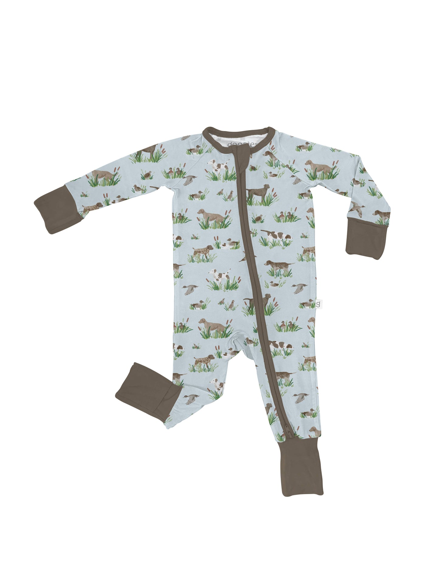 Delta Bird Hunting Dogs Convertible Zip PJs