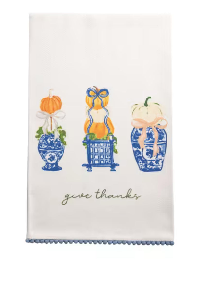 Give Thanks Topiary Towel