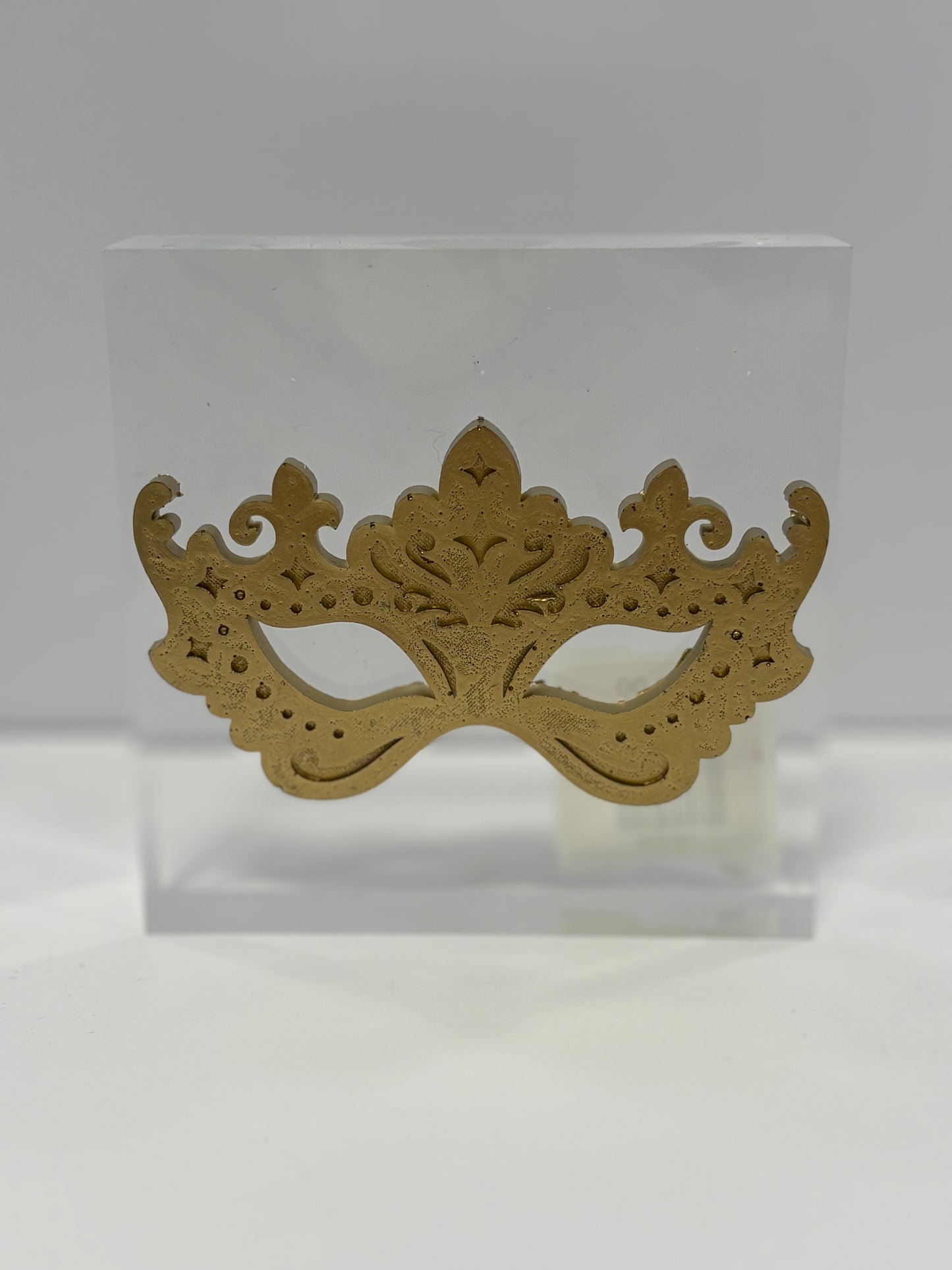 ED Mardi Gras Mask 4x4 Acrylic