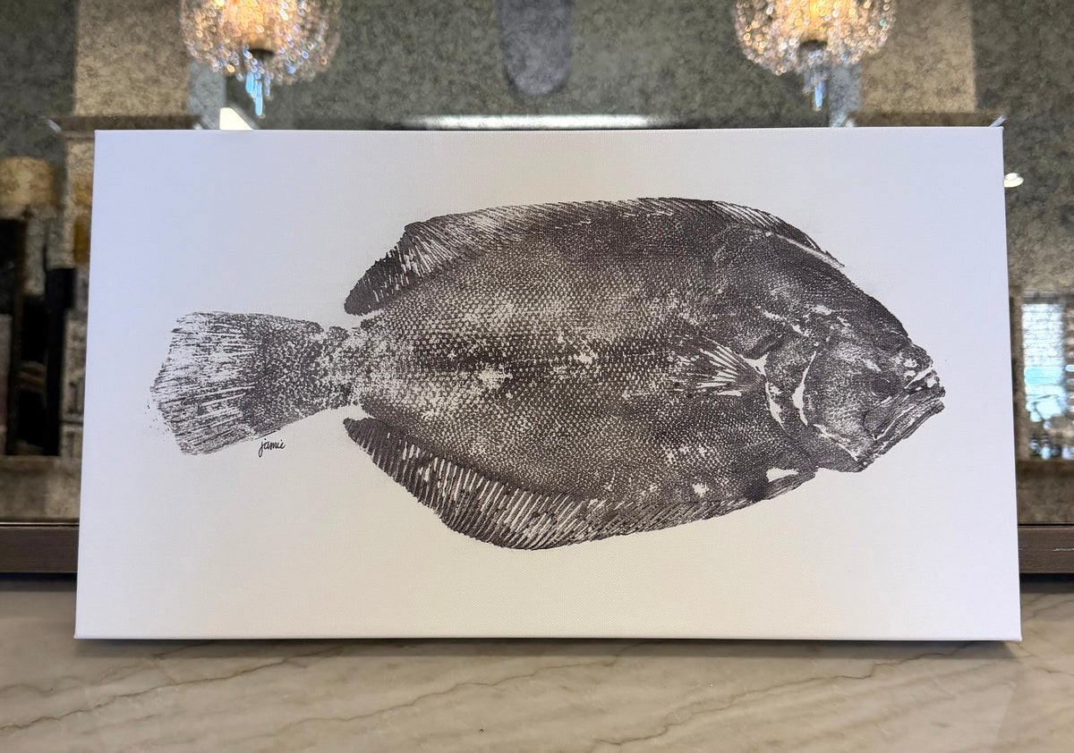 JS Gyotaku Flounder 12x18
