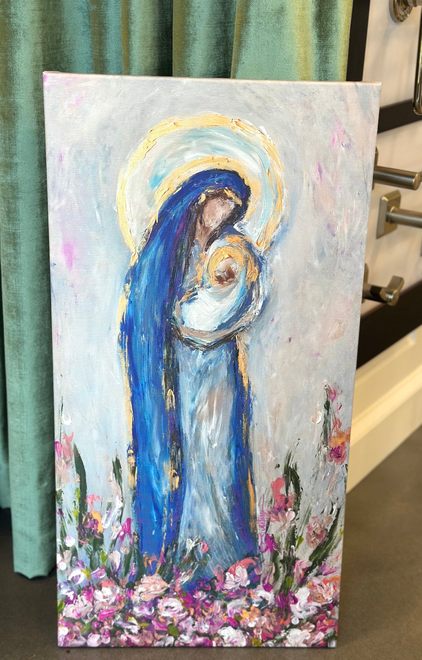 BM 15x30 Blessed Mother Canvas Print