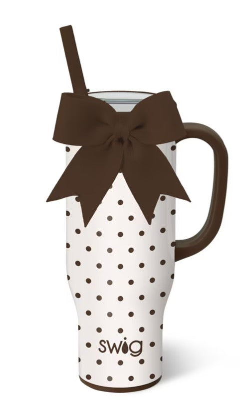 Mocha Dots Mega Mug (40oz)-SWIG