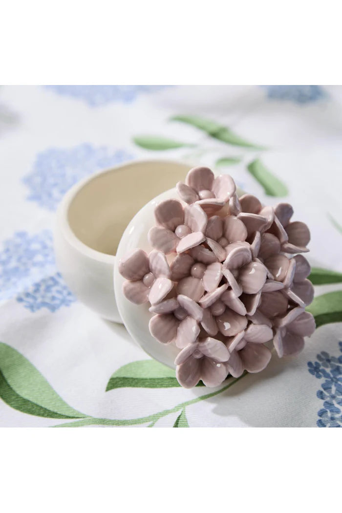 Hydrangea Trinket Jewelry Box Pink