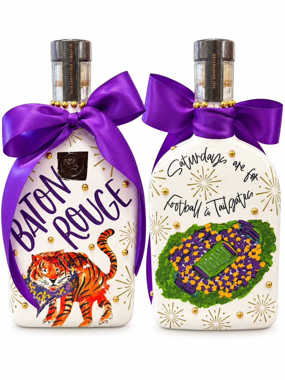 SSS Hand Decorated Bourbon Bottle
