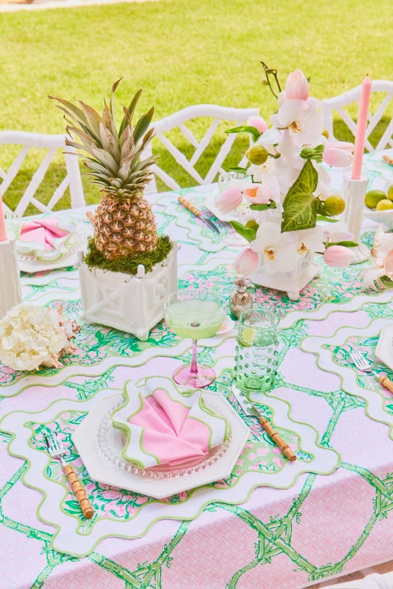 Coupe Glass Set, Jade Lime/Pink Muse Ombre