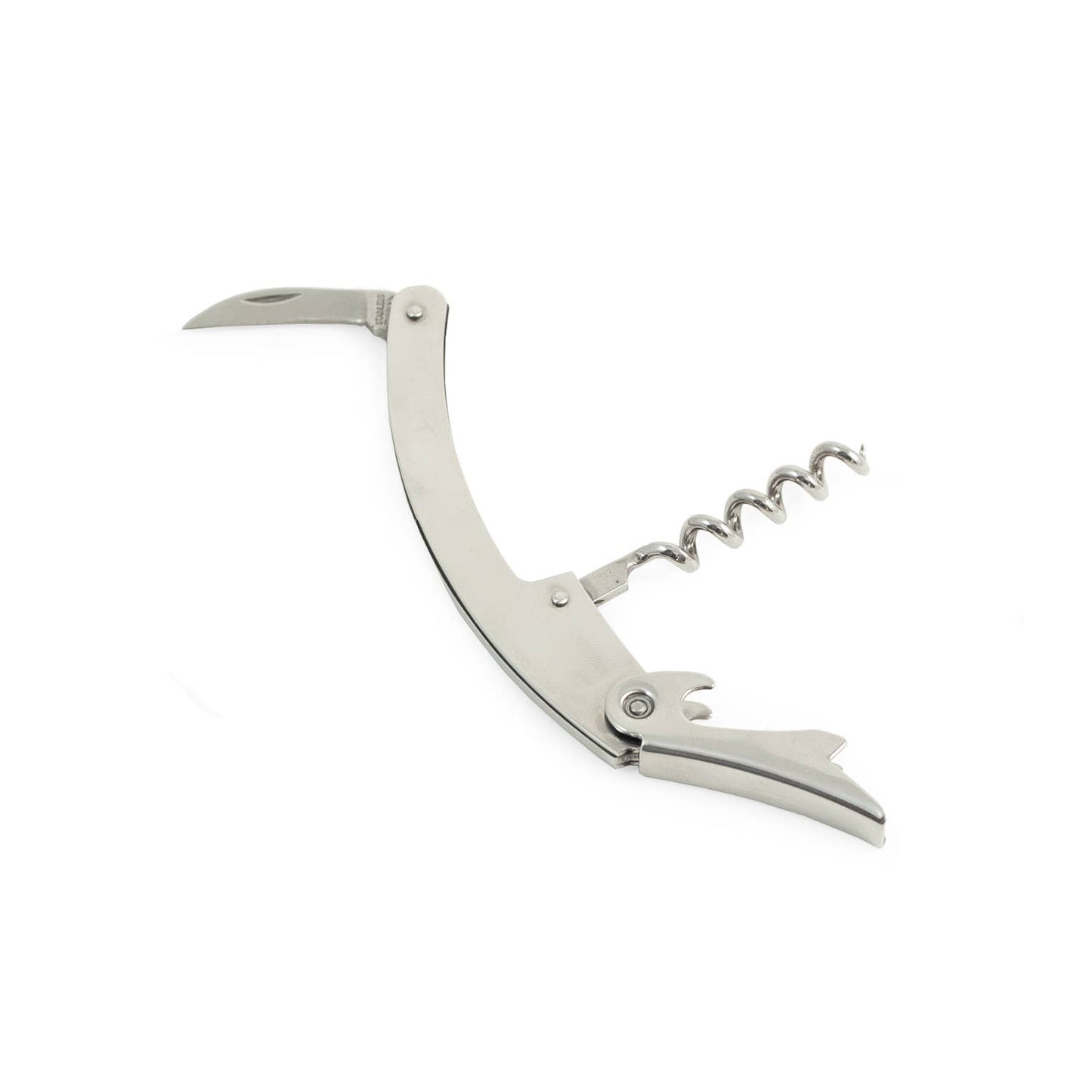 Stainless Steel Bar Tool with Corkscrew, Bottle Cap Opener
