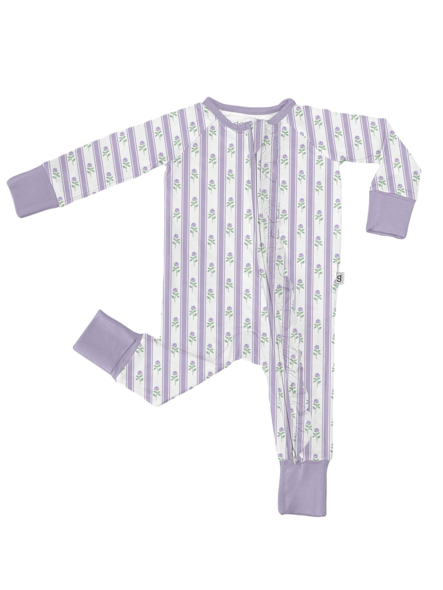 Lilac Ribbons Convertible Zip PJs