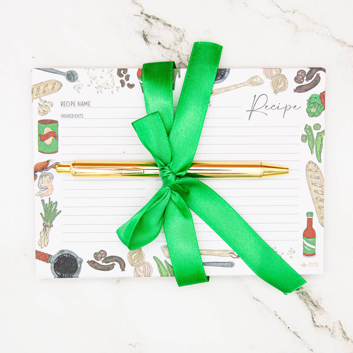 Kitchen Flavors Recipe Card Gift Set White/Multi 7x5