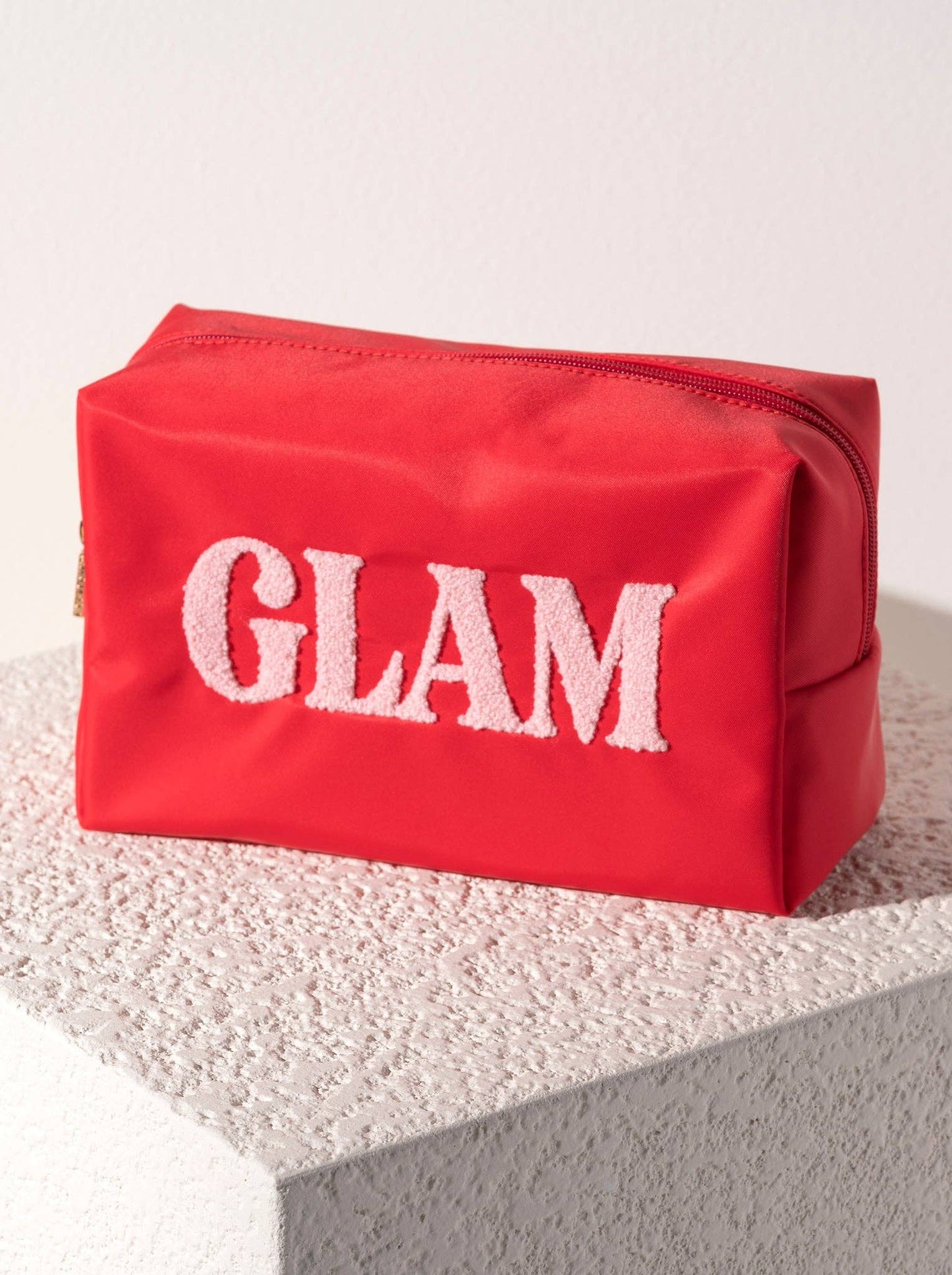 CARA "GLAM" COSMETIC POUCH, RED