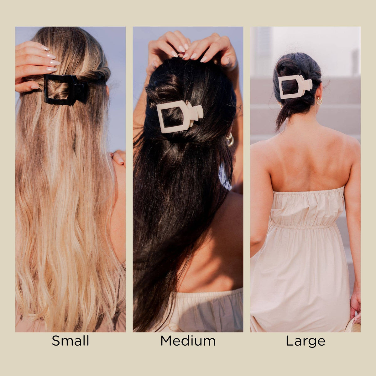 Tortoise | Medium | Flat Square Hair Clip
