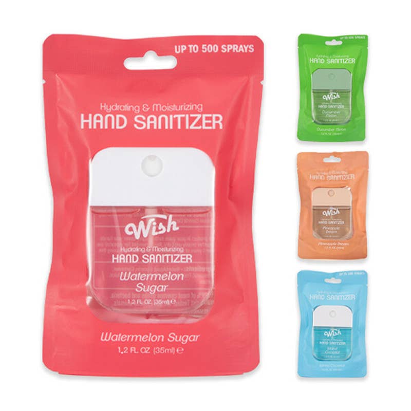 Wish Liquid hand sanitizer spray 1.2oz with bag