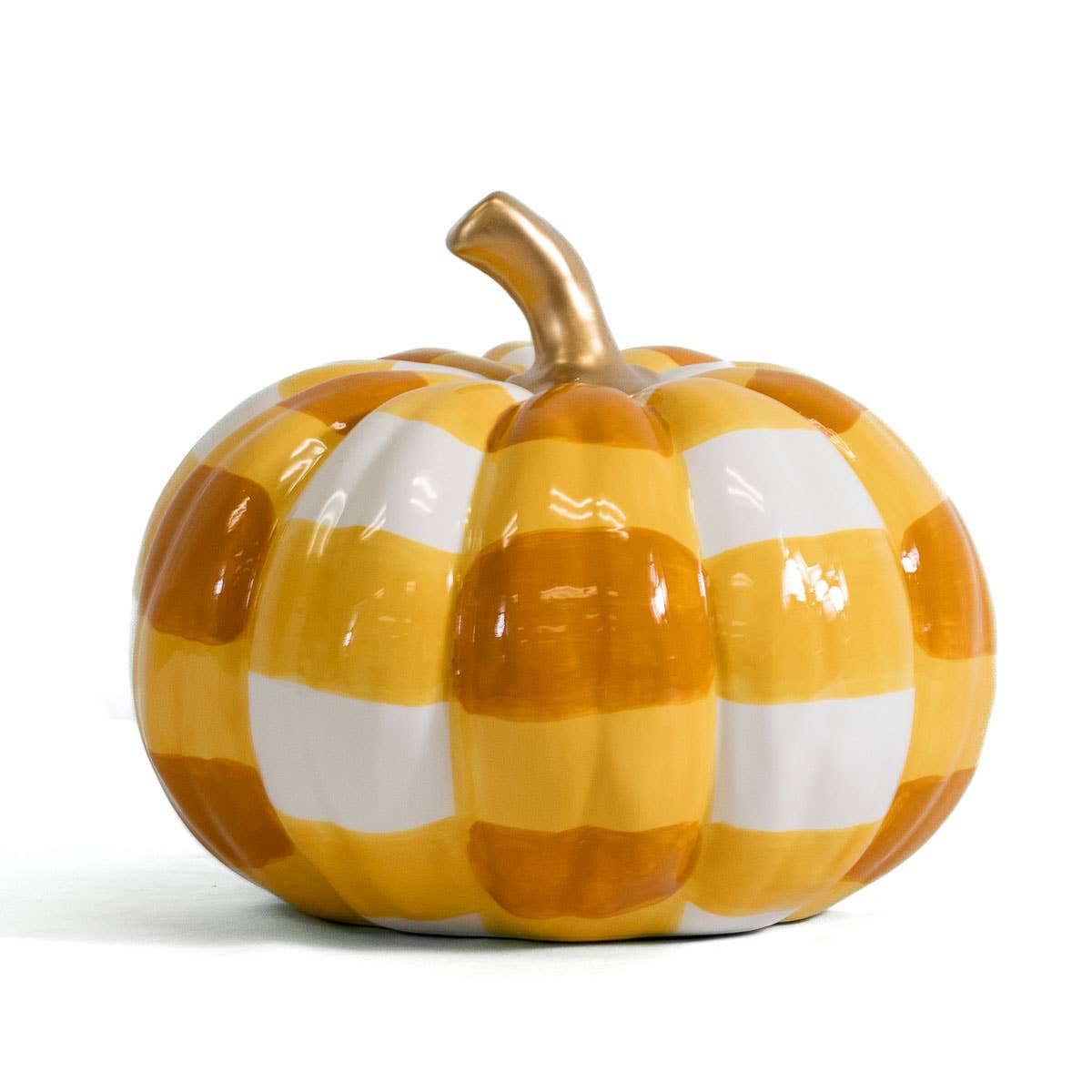 Aiden Pumpkin Décor White/Orange 7x5.5