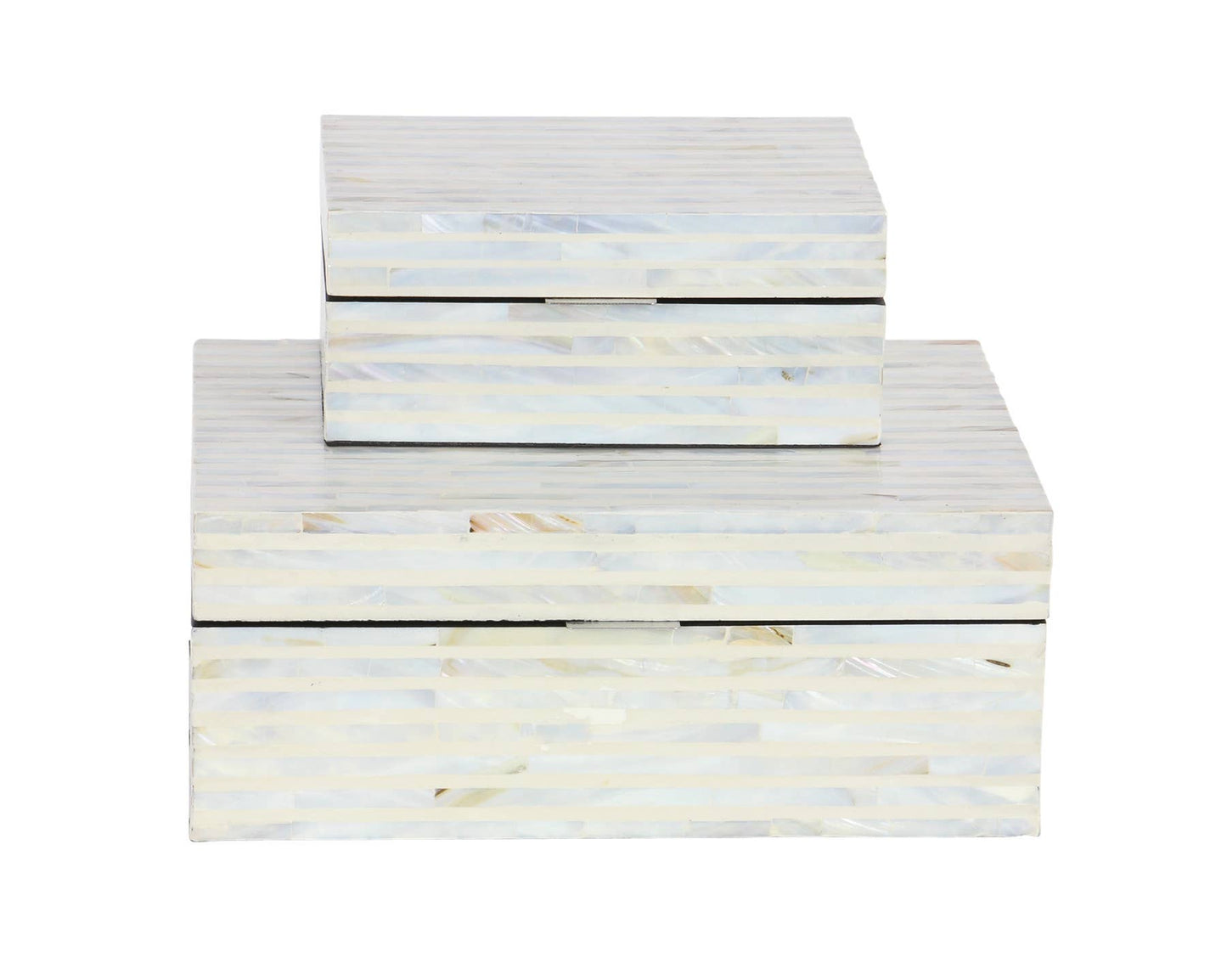 Coastal Light Blue Mother Of Pearl Shell Box Large