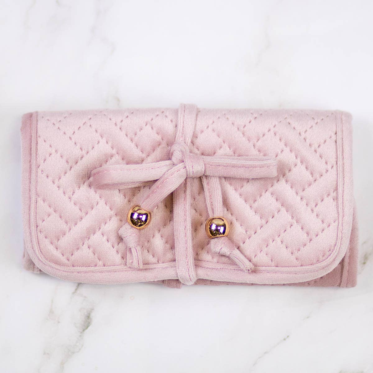 Quilted Favorite Things Jewelry Organizer Light Pink 6.25x9.75