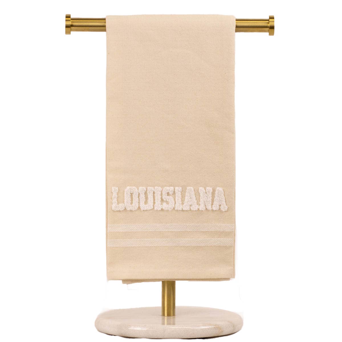 Louisiana Embroidery Hand Towel Oat/Soft White 20x28