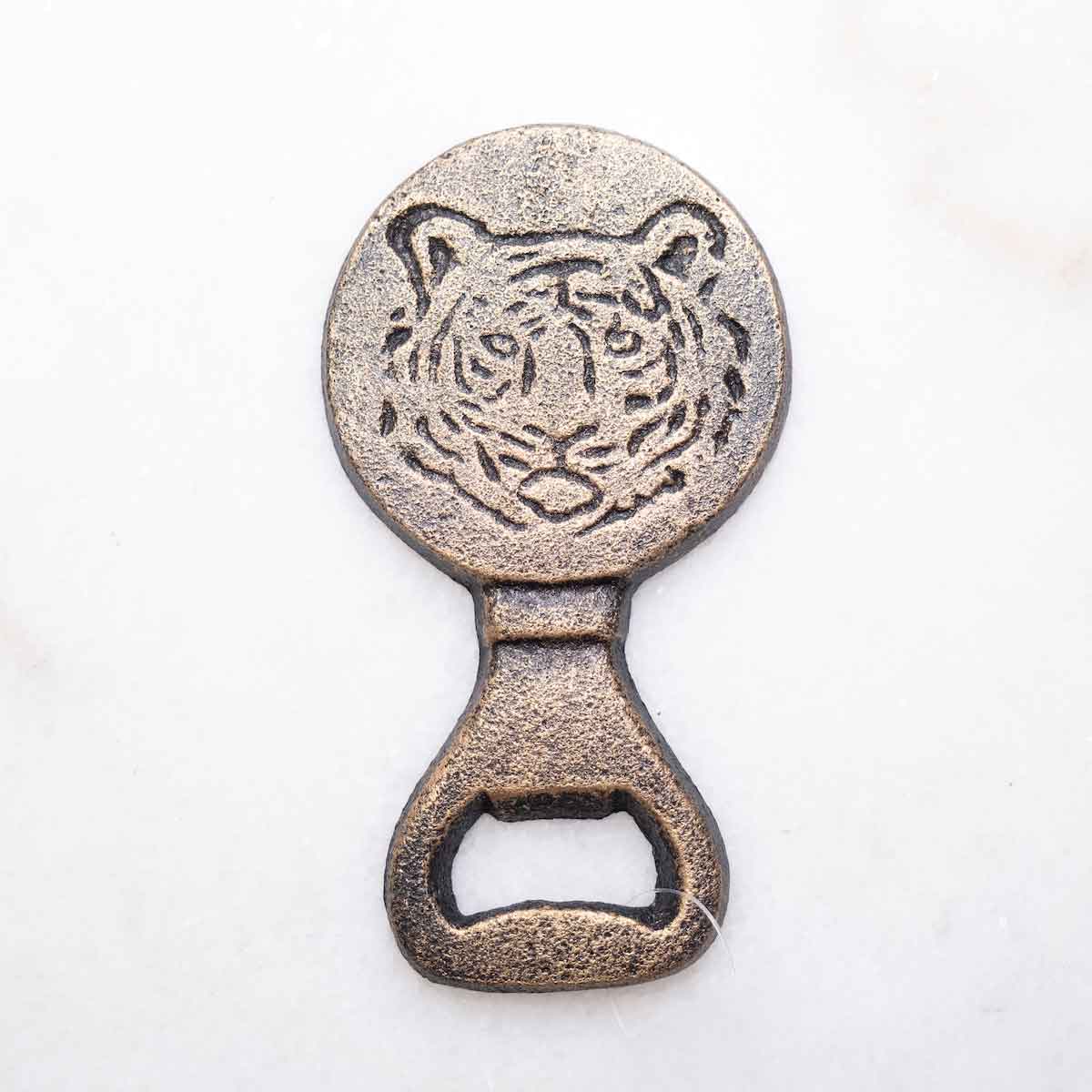Tiger Bottle Opener Black Gold 2.5x4.5