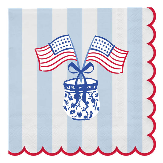 Cocktail Napkin American Stripes