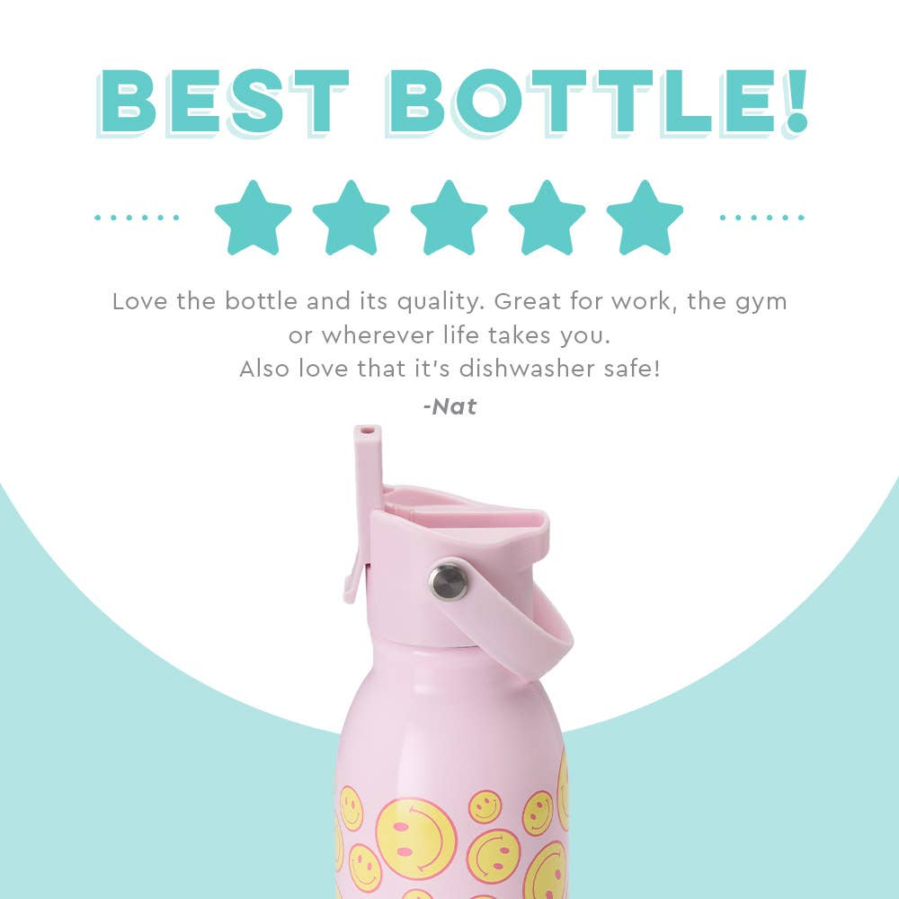 Oh Happy Day Flip + Sip Water Bottle (20oz)