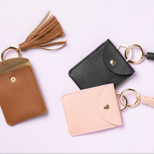 Mini Wallet Key Chain w Tassel