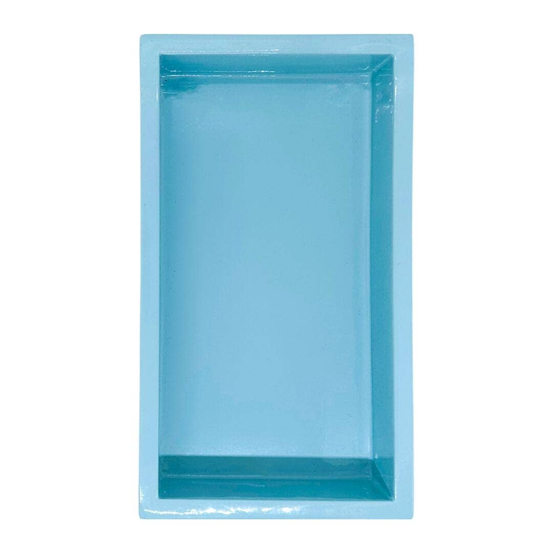 Light Blue Bamboo Guest Towel Holder