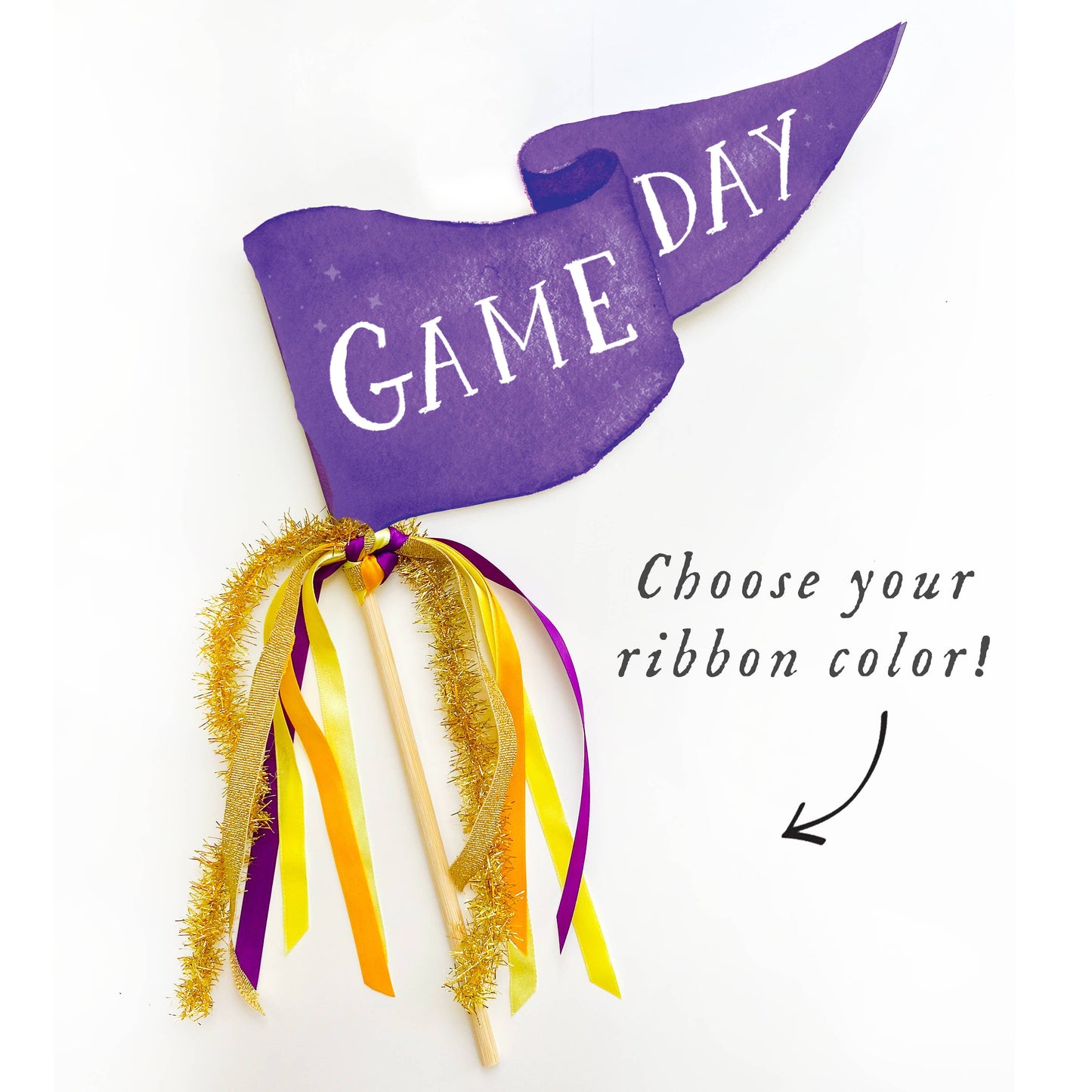 Purple Game Day Football Party Pennant (CUSTOMIZABLE!)