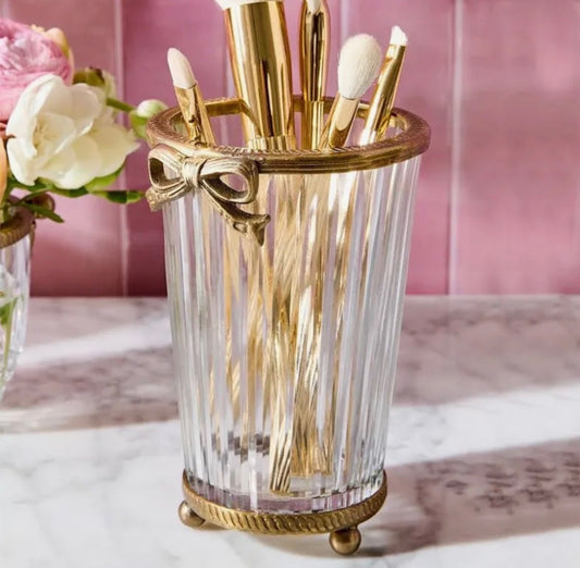 Antique Gold Glass Vase