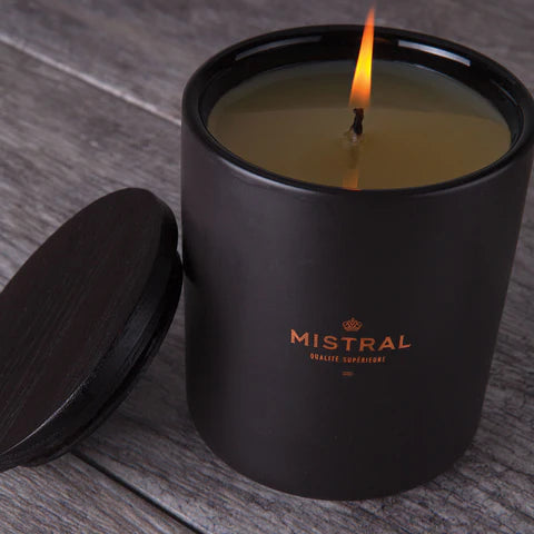 Men's Black Amber Candle