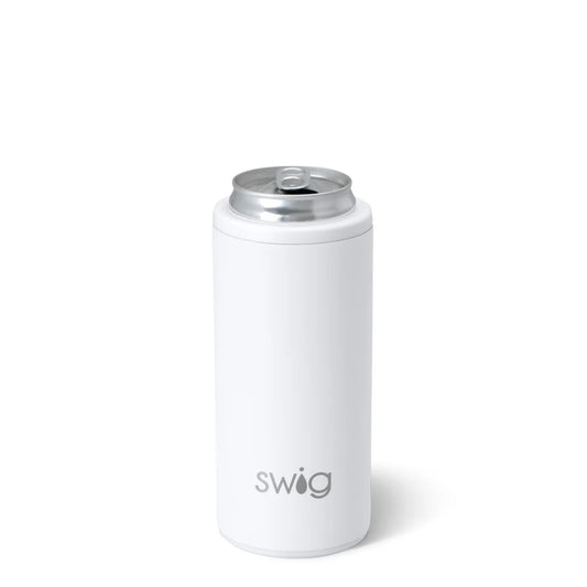 White Skinny Can Cooler (12oz) Swig