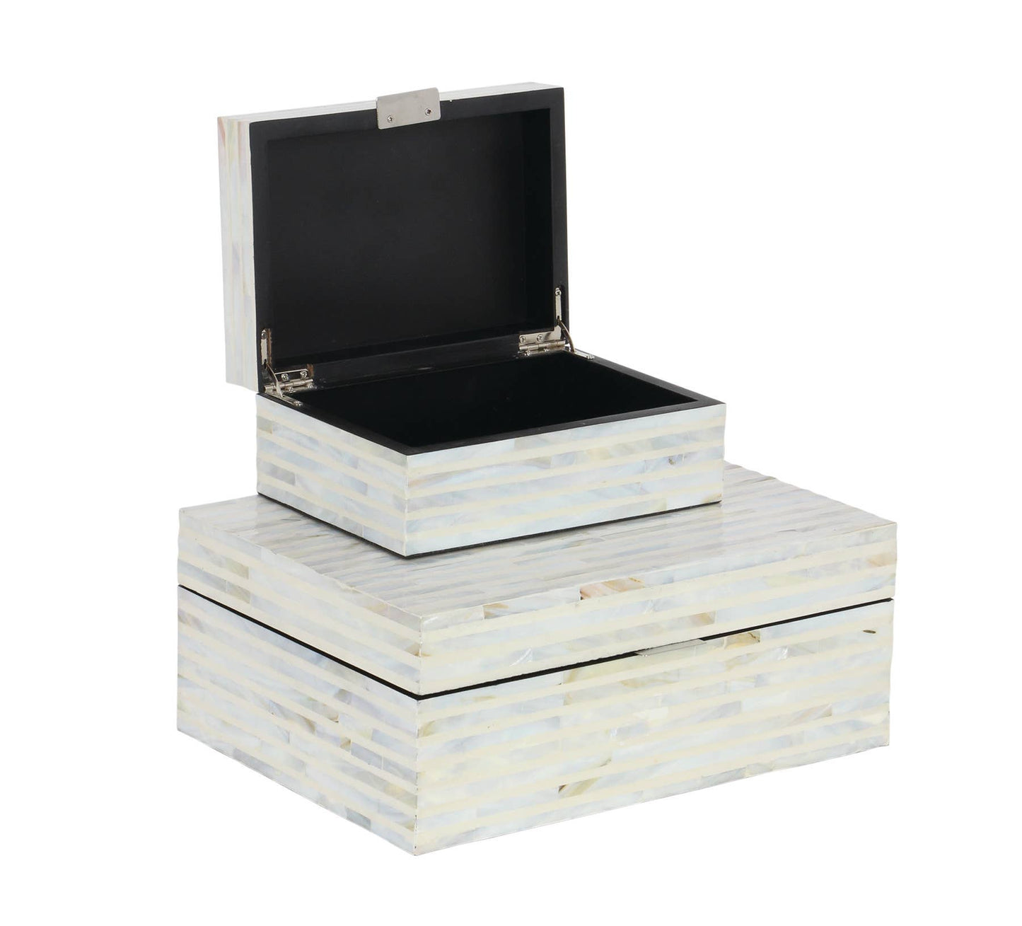 Coastal Light Blue Mother Of Pearl Shell Box Large