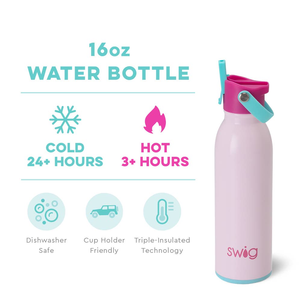 Cotton Candy Flip + Sip Water Bottle (16oz)