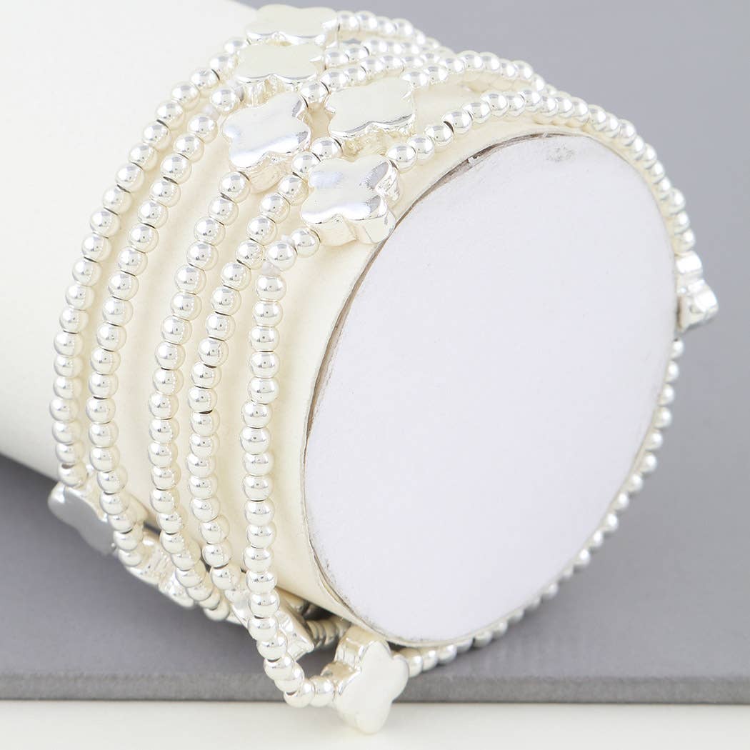 Multi Clover Beaded Bracelet