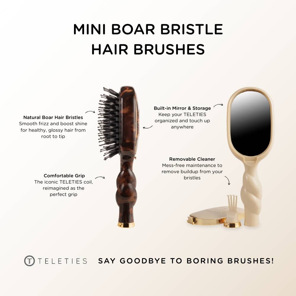 Mini Boar Brush | Tortoise