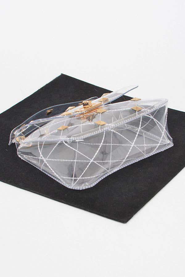 Studded Clear Handle Bag