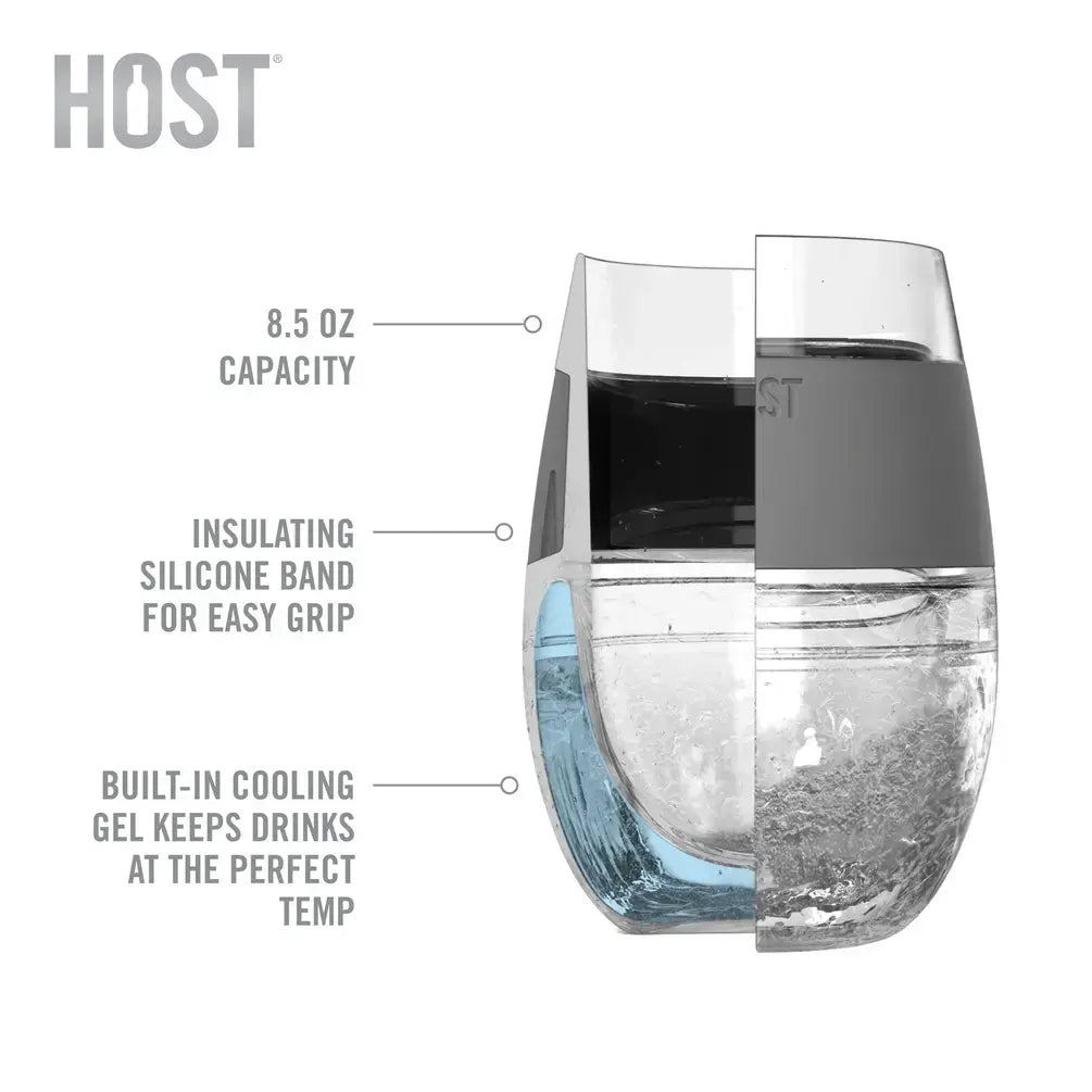 Wine FREEZE™ Cooling Cups - Asst Tinted Colors - CDU of 12