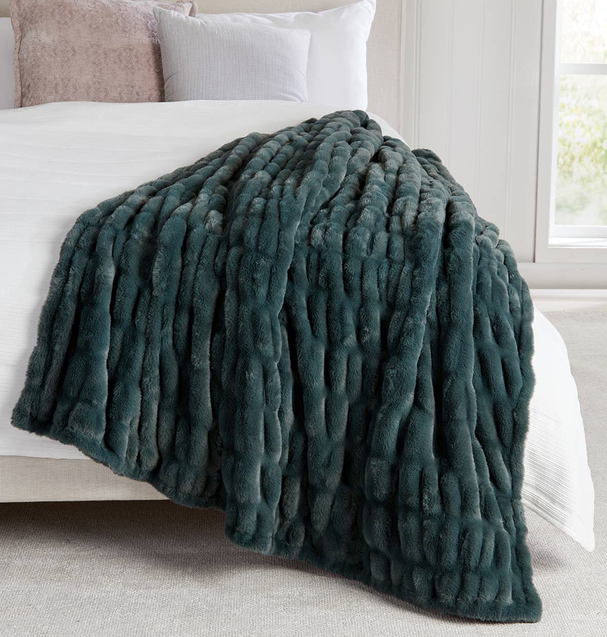 Luxury Heavyweight Ruched Throw Blankets 50" x 60"